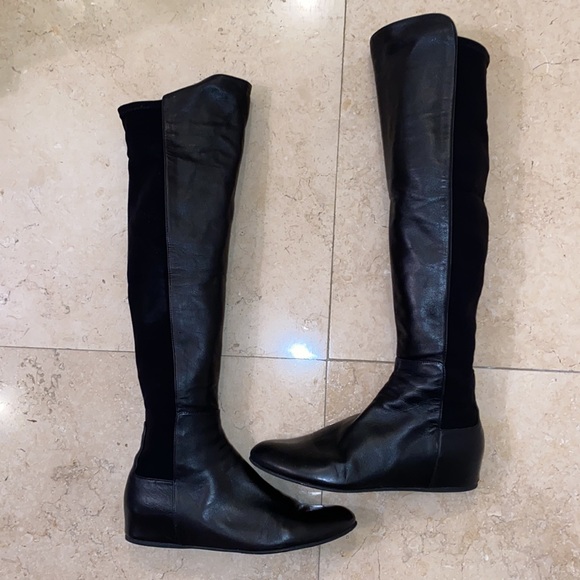 Stuart Weitzman mainline hidden wedge over knee boots - Picture 6 of 15